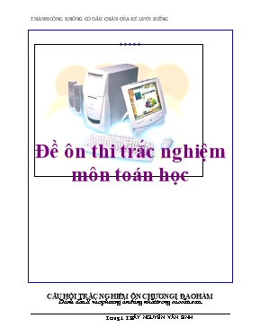 Đề ôn thi trắc nghiệm môn Toán Học